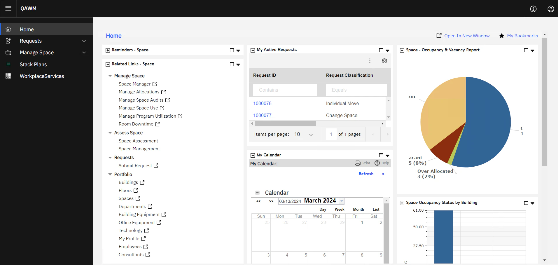 screenshot of Quantum AI WorkSpace Manager